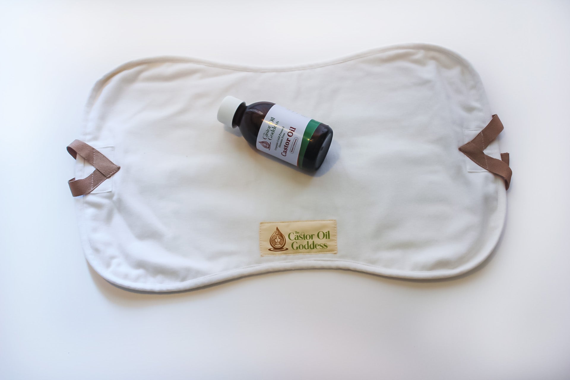 Combo 9: Castor Oil Compress Pack (50cm x 31cm) &amp; 200ml Castor Oil The Castor Oil Goddess